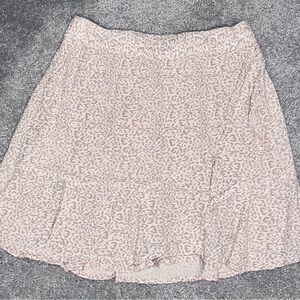 Light Pink Leopard Print Skirt